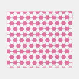 Fotbollstextur Mönster - Rosa Ton Fleecefilt