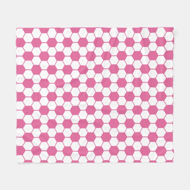 Fotbollstextur Mönster - Rosa Ton Fleecefilt (Framsidan (Horisontell))