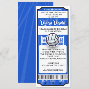 FOTBOLLSTICKET Bar Mitvah-inbjudan Inbjudningar