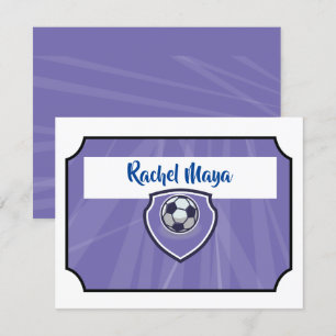 FOTBOLLSTICKET Bat Mitzvah Lila Tack Platt Inbjudningar