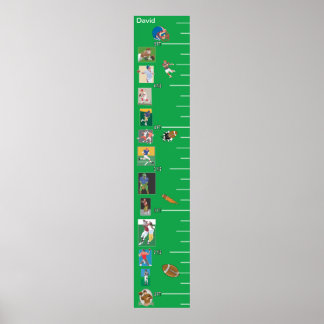 Fotbollstillväxtdiagram Poster