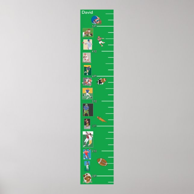 Fotbollstillväxtdiagram Poster (Framsidan)