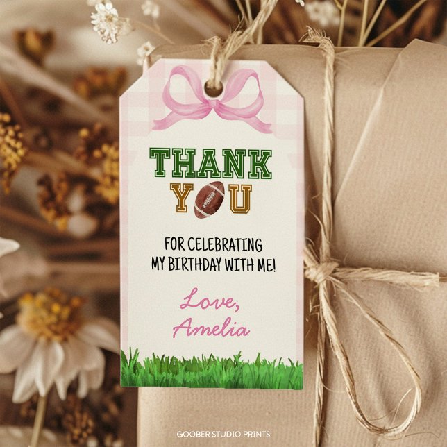 Fotbollstjej Födelsedagsfest Tacksamtillägg etiket Presentetikett (Skapare uppladdad)