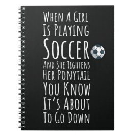Fotbollstjej Geschenk För Henne Spelare Unika Lag  Anteckningsbok