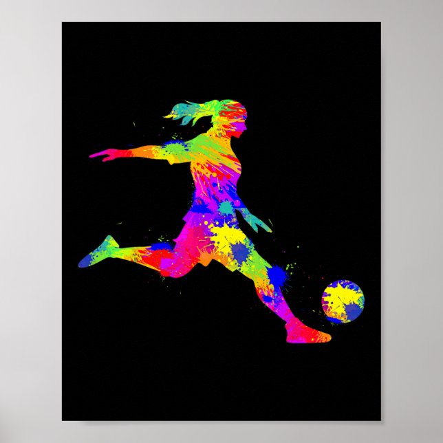 Fotbollstjej Kvinnor Ungdom  Poster (Framsidan)