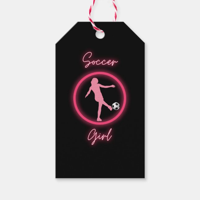 Fotbollstjej Rosa Glöd   Presentetikett (Framsidan)