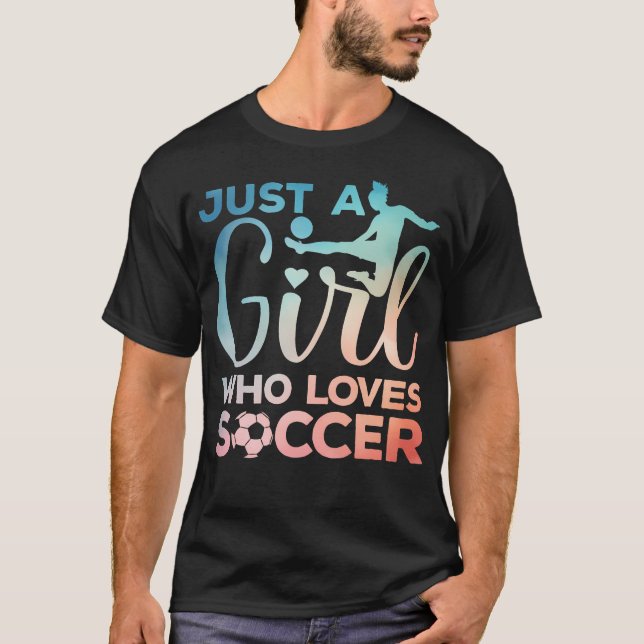 Fotbollstjejkonst för flickor småbarn kvinnor fotb t shirt (Framsida)