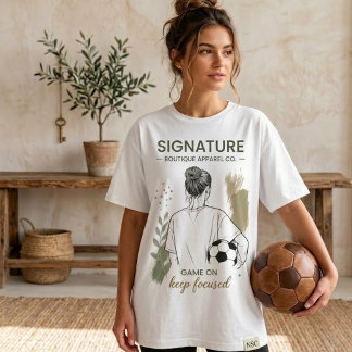 Fotbollstjejskiss Vattenfärg Abstrakt Tri-Bland S T Shirt