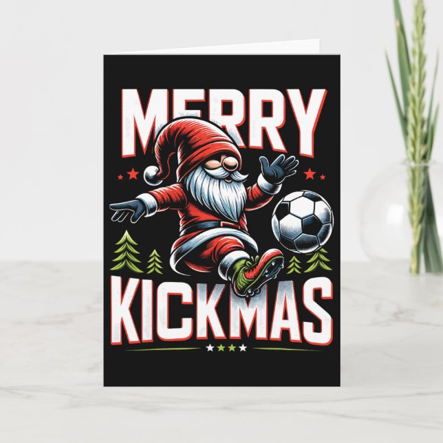 Fotbollstomte God Julkick  Kort (Framsida)