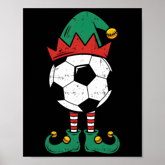 Fotbollstomte jul rolig jul fotbollstomte fotbolls poster (Framsidan)