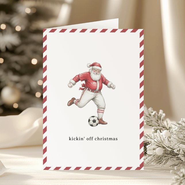 Fotbollstomte Kickoff till jul Helgkort (Skapare uppladdad)
