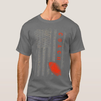 Fotbollstränare Amerikansk flagga Fotbollstränare T Shirt