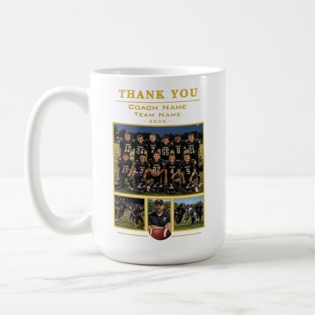 Fotbollstränare Collage Team 4 Foto  Kaffemugg (Vänster)