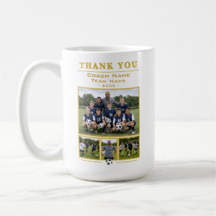 Fotbollstränare Collage Team 4 Foto Tack Kaffemugg
