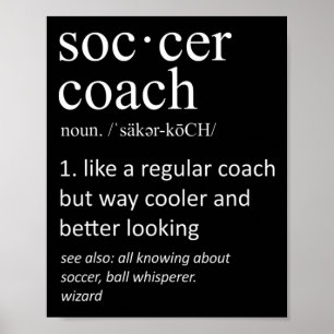 Fotbollstränare Definition Sport Rollig Tränare Poster