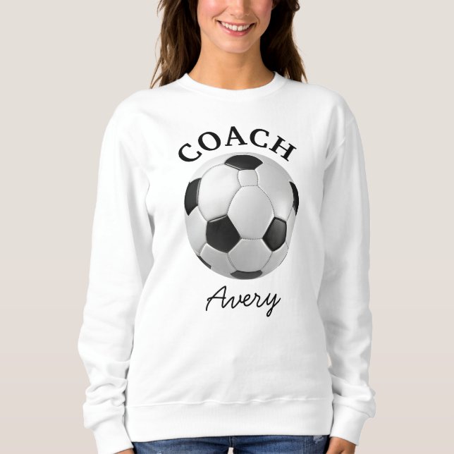 Fotbollstränare Namn Enkel Minimal Skript T Shirt (Framsida)