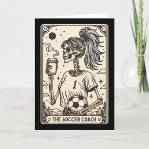 Fotbollstränare Tarotkort Halloween Skelett Fotbol Kort