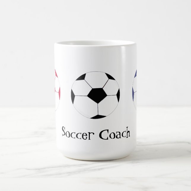 Fotbollstränare - Tre Färgglada Fotbollar Kaffemugg (Center)