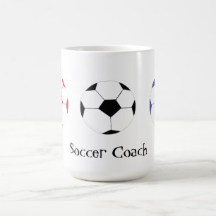 Fotbollstränare - Tre Färgglada Fotbollar Kaffemugg