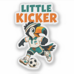 Fotbollstukansticker, söt retro liten kickare klistermärken