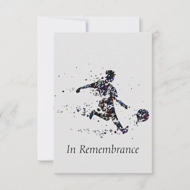 Fotbollsturism för anpassningsbar Memorial Service Inbjudningar (Framsida)