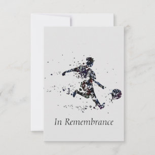Fotbollsturism för anpassningsbar Memorial Service Inbjudningar
