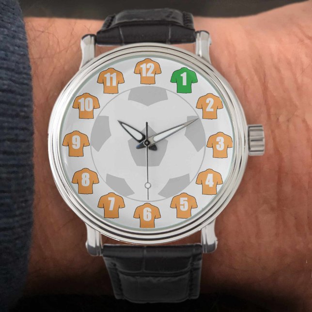 Fotbollsur - med gamla guldtröjor armbandsur (Skapare uppladdad)