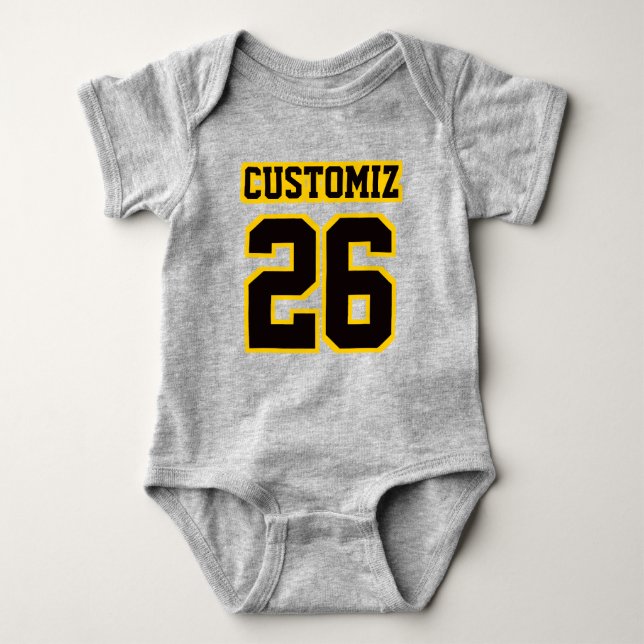 Fotbollsutrustning med GRÅTT BLACK GULD Crewhead T Shirt (Framsida)