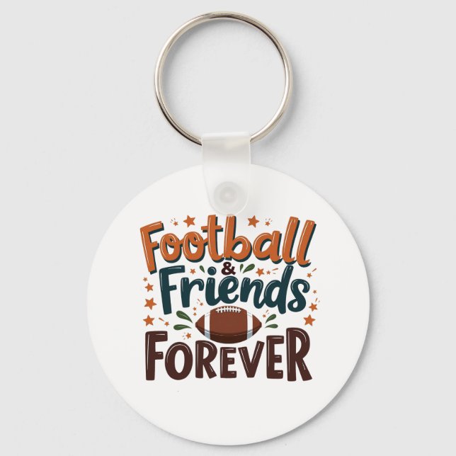 Fotbollsvänner för fotbollsäsong över Fantasy Nyckelring (Framsida)