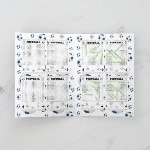 Fotbollsvisitkort för ord helgkort