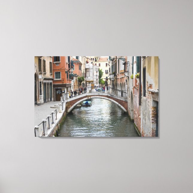 Fotbridge i Venedig Canvastryck (Framsida)