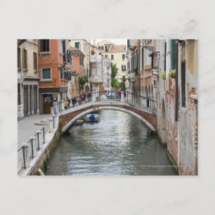 Fotbridge i Venedig Vykort