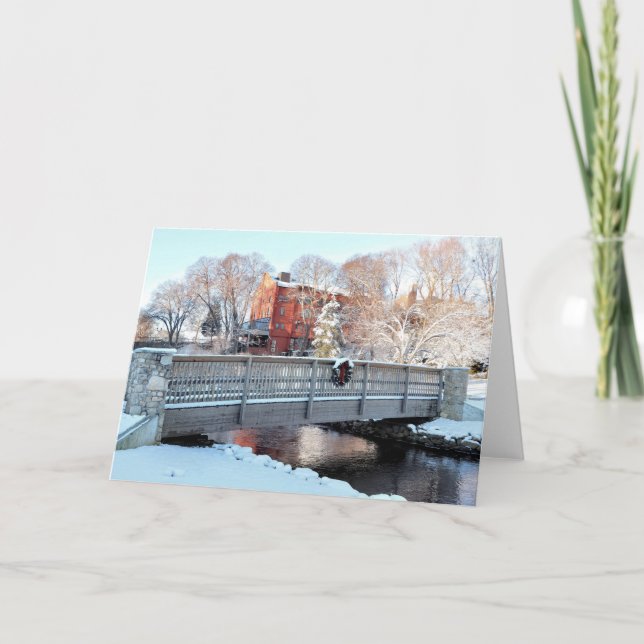 Fotbro över Town Brook, Plymouth, MORSA Kort (Framsida)