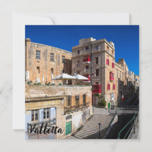 Fotbro, smal gata med trappor i Valletta