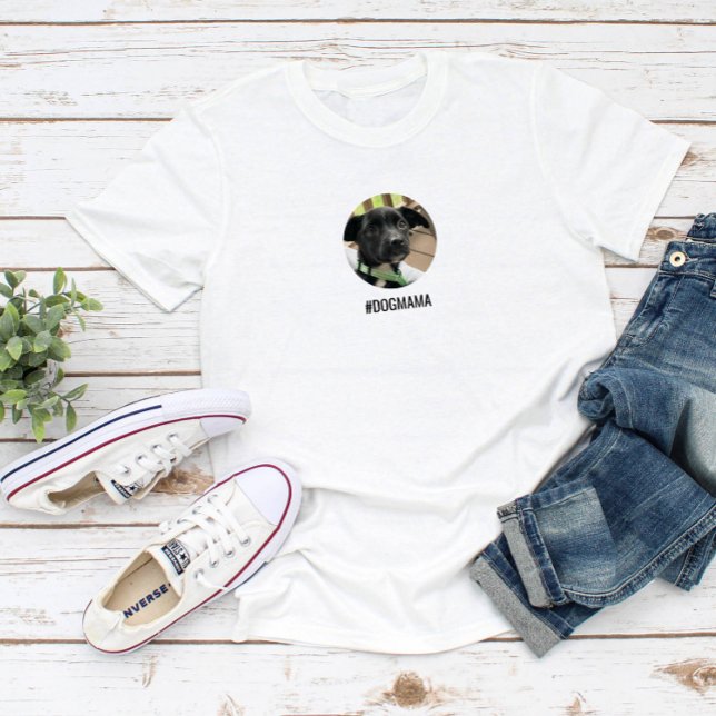 Fotcirkel för medelstor Anpassningsbar i hund älsk T Shirt (Skapare uppladdad)