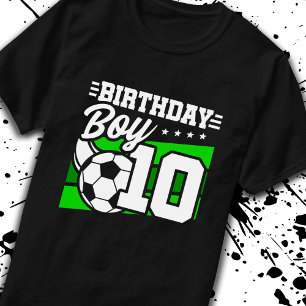 Fotdag - 10 år gammal pojke - 10:e födelsedagen t shirt