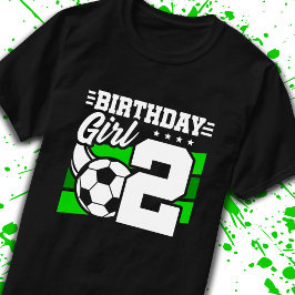 Fotdag - 2 år gammal flicka - 2:a födelsedagen t shirt