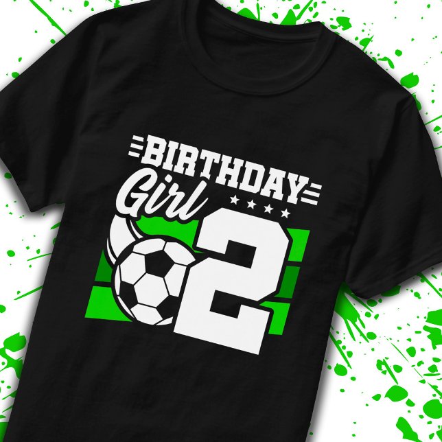 Fotdag - 2 år gammal flicka - 2:a födelsedagen t shirt (Skapare uppladdad)