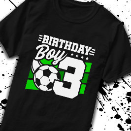 Fotdag - 3 år gammal pojke - 3:e födelsedagen t shirt