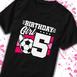 Fotdag 5 år gammal flicka 5:e födelsedagen t shirt