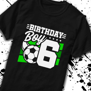 Fotdag - 6 år gammal pojke - 6e födelsedagen t shirt
