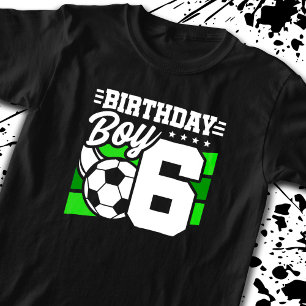 Fotdag - 6 år gammal pojke - 6e födelsedagen t shirt