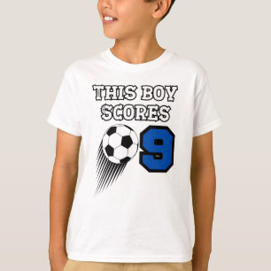Fotdag - 9 år gammal pojke - 9:e födelsedagen t shirt