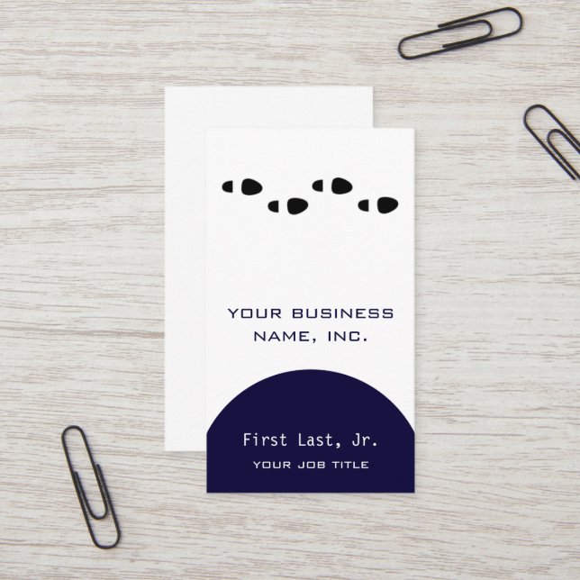 Foten kliver [fyra] visitkort (Fram/Back In Situ)