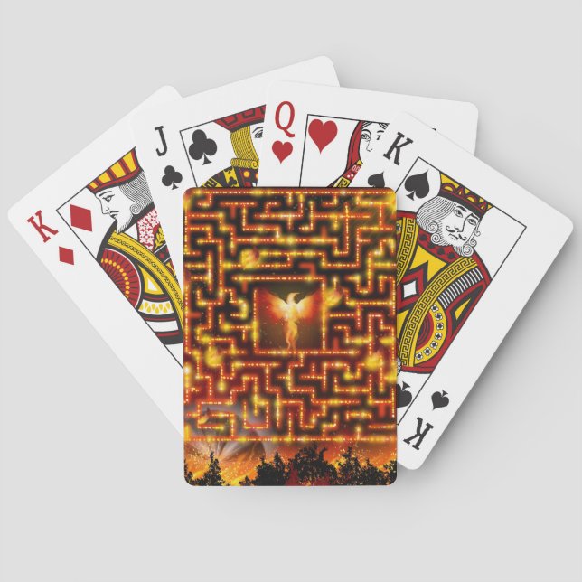 Fotenix Firey Maze-spelkort Casinokort (Baksidan)