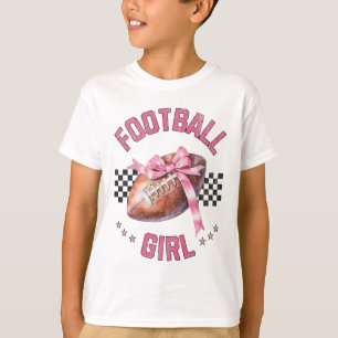 Fotflicka Tonåring Kvinnor Tonåringar Rosa Bow Säs T Shirt