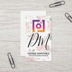 Fotfoto för Social-media Blommigt av Vintage Visitkort