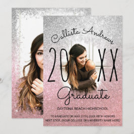 Fotfoto från Studenten i Silver Ro Guld Glitter Meddelande