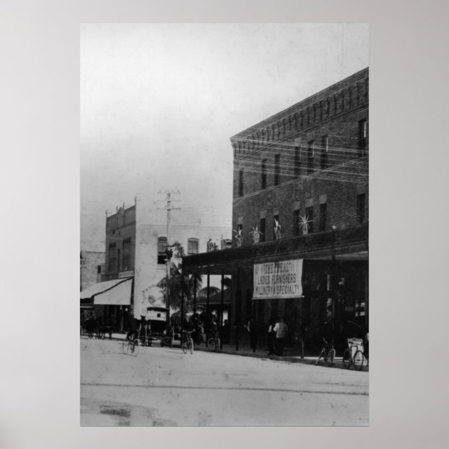 Fotgängare, cyklister och hästvagnar poster (Framsidan)