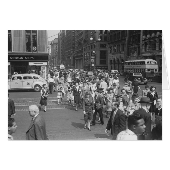 Fotgängare Hälsningskort (Framsidan Horizontal)